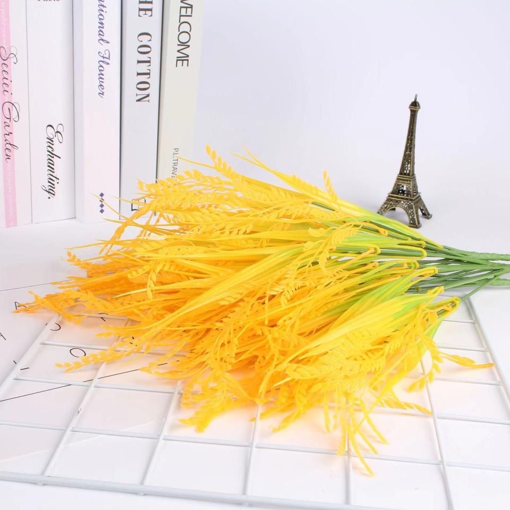 Simulation 7 Fork Rice Wheat Ears, Shooting Props Garden Engineering Decoration, Fake Bouquet Ornament, Rice Simulation Plant