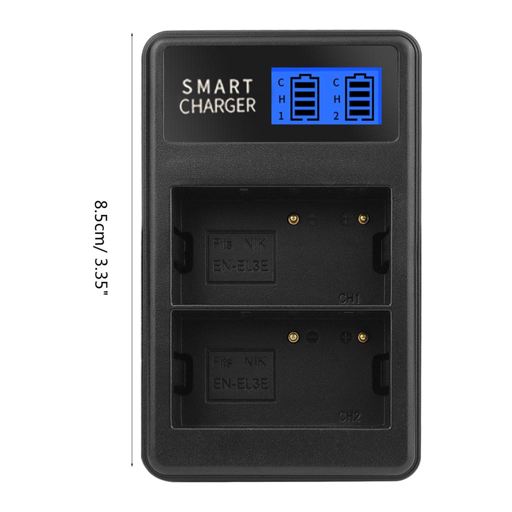 EN-EL3E EN-EL3 Double LCD Battery Charger Charging Dock for D90 D80 D50 D70 D70s D100 D300S D300 D700 D200 Camera