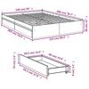 VidaXL Bed Frames with Drawers Concrete Grey 150x200 Cm Engineered Wood, Bed, Storage Bed, Double Bed Frame, Bed 3280653