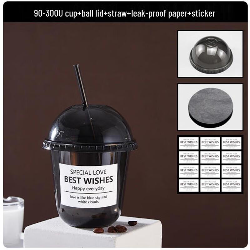 Shengbilai 300ml Disposable Coffee Cup Set