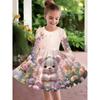 Girls' 3D Flower Bear Dress Long Sleeve Summer Spring Vacation Daily Holiday Princess Beautiful Sweet Kids 4-12 Years Casual Dress A Line Dress