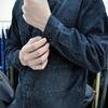 VOLERO Unisex Retro Black Denim Motorcycle Jacket - Anti-fall Assault Shirt
