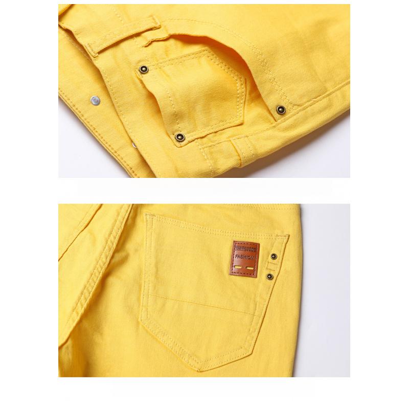 Men'S Casual Pants Slim Fit Straight Cut Stretchy Colorful New Spring And Autumn Style Long Pants