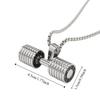 Zinc Zinc Alloy Fitness Series Pendants Bead Chain Dumbbell Sports Necklace  Jewelry Accessories