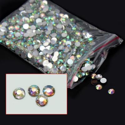 300/1000/1440/2000/3000Pcs Round Flatback Scrapbooking DIY Craft Rhinestone Beads