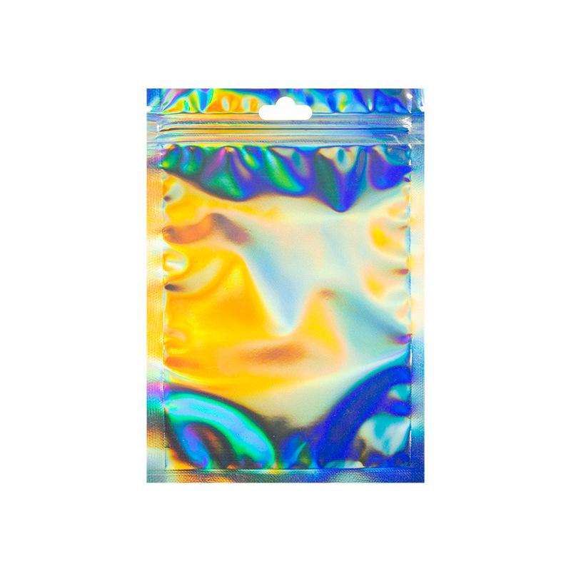10 ks Ziplock sáčků Silné znovuuzavíratelné Holografické – Plastové sáčky laserové barvy pro vystavení šperků, balení, dárky a skladování