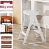 Three-Step Solid Wood Folding Ladder Stool: Multifunctional for Kitchen and Bar Use