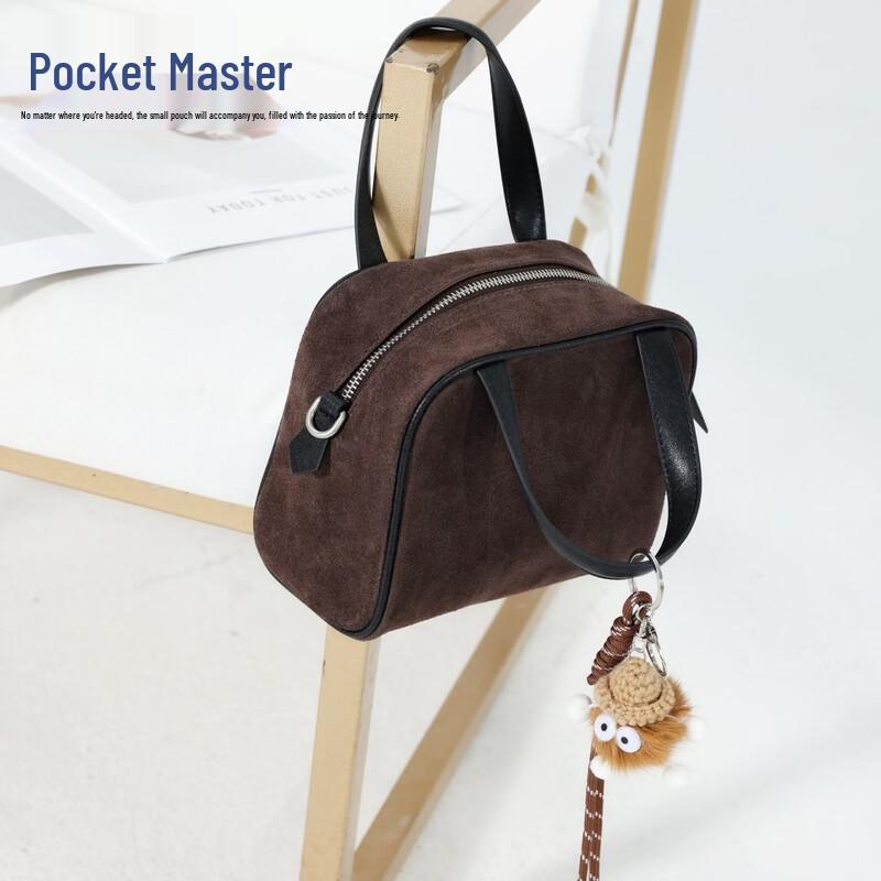 

Women s Retro Matte Leather Bowling Bag