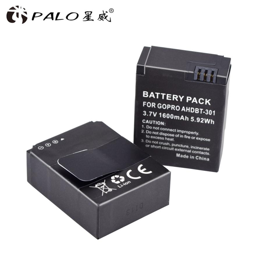 

PALO 1600 мАч для GoPro AHDBT-201/301 аккумулятор для камеры Gopro Hero 3 3+ AHDBT-301 AHDBT-201 аккумулятор для аксессуаров GoPro
