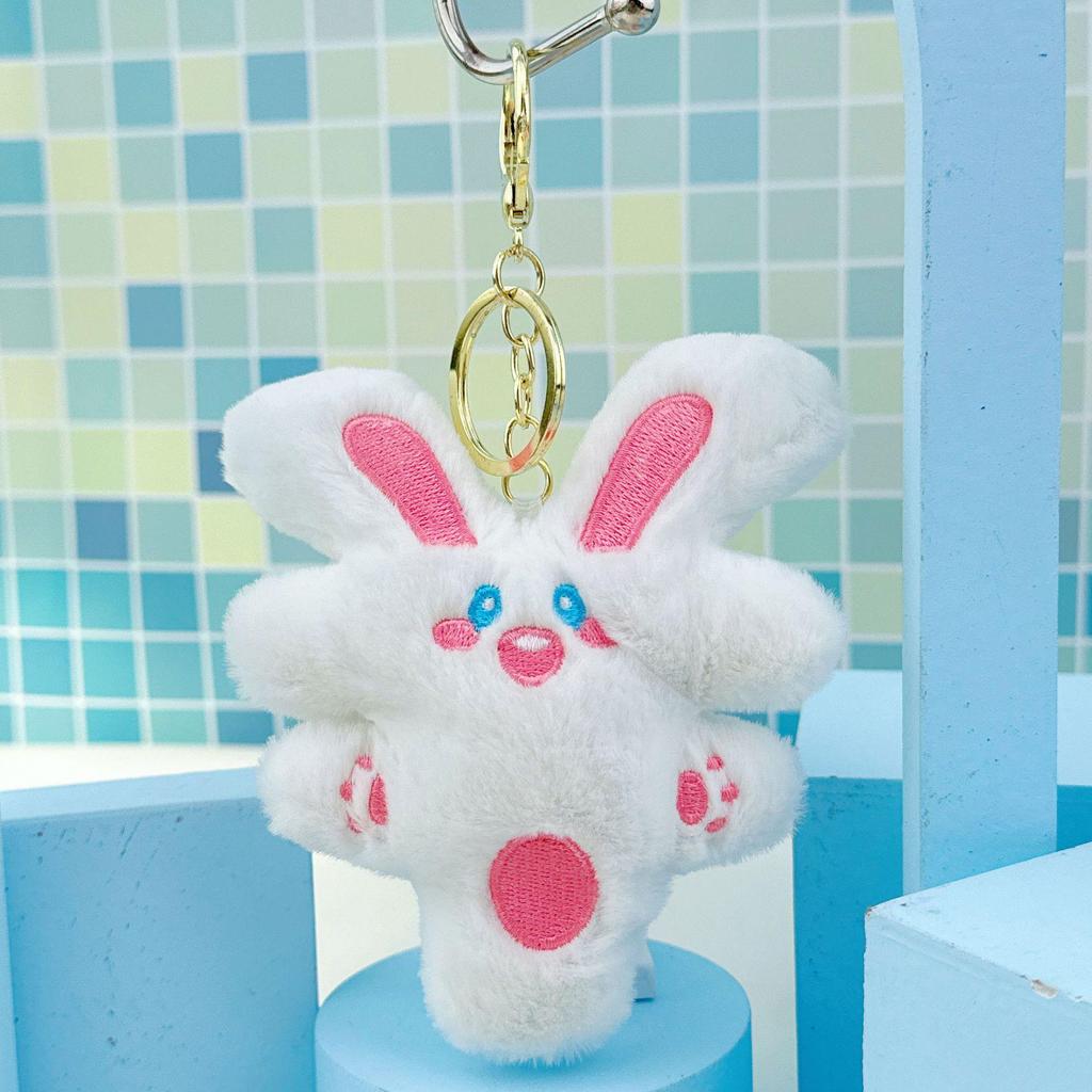 Charming Plush Rich Rabbit Keychain & Backpack Accessory