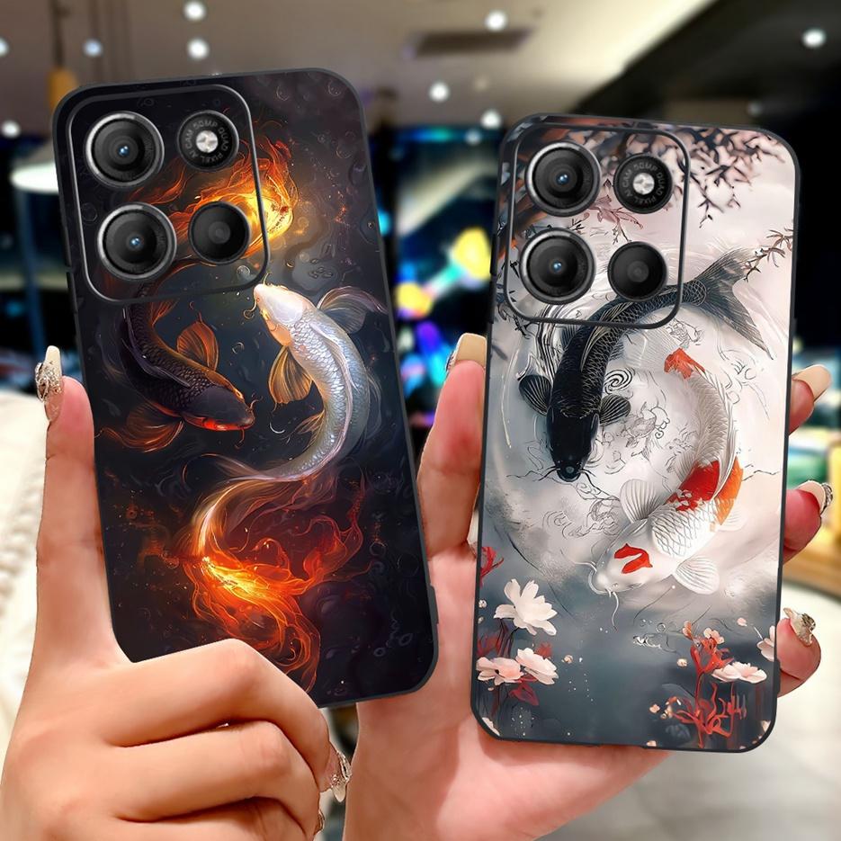For Motorola Moto G15 Case Moto G75 XT2437-2 Luxury Popular Painted Cover Soft TPU Phone Case For Motorola G15 G 75 MotoG75 Bags