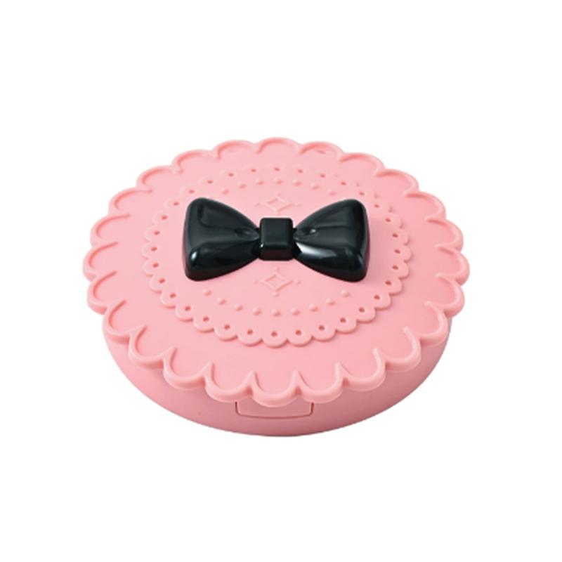1Pcs False Eyelash Storage Box Pink Bowknot Design With Mirror Display Box Case Organizer Makeup Cosmetic Tool Gift For Women