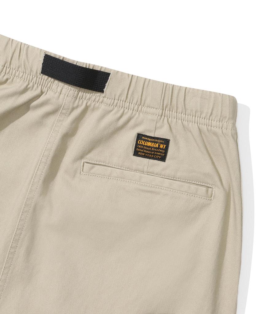 Columbia University M-Label Belted Peach Cotton Long Skirt Heritage Beige