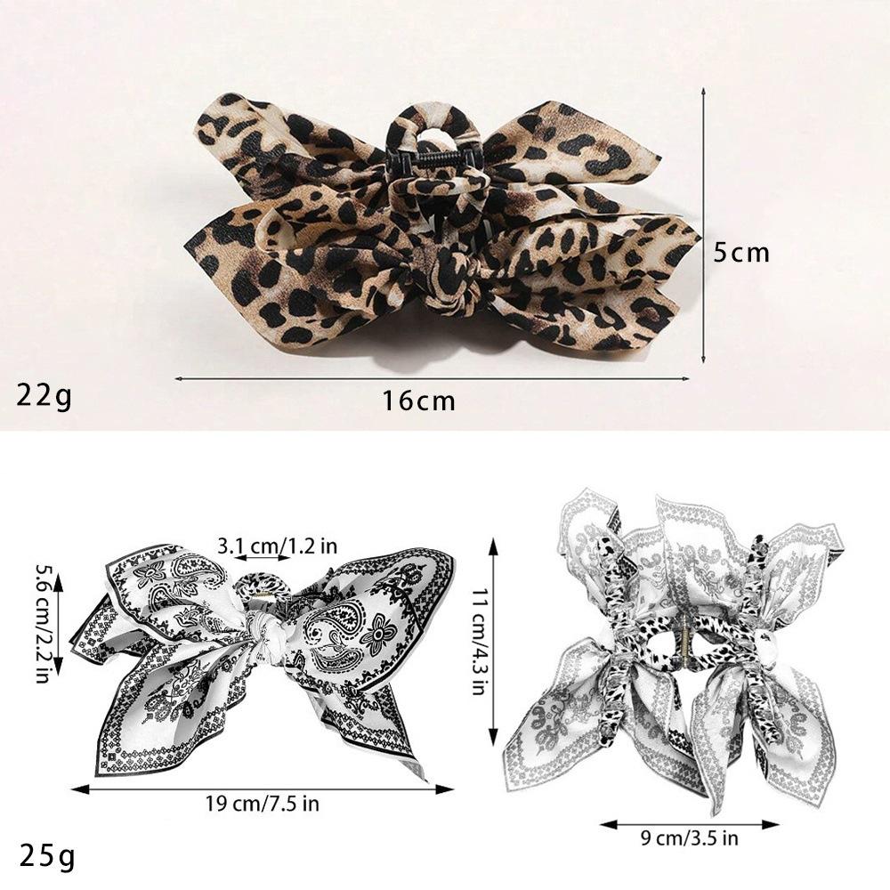 Retro Coffee Color Cashew Flower Claw Clip For Women Trend Large Bow Hair Claw Hairpins Back Of Head Shark Clip Hair Accessories