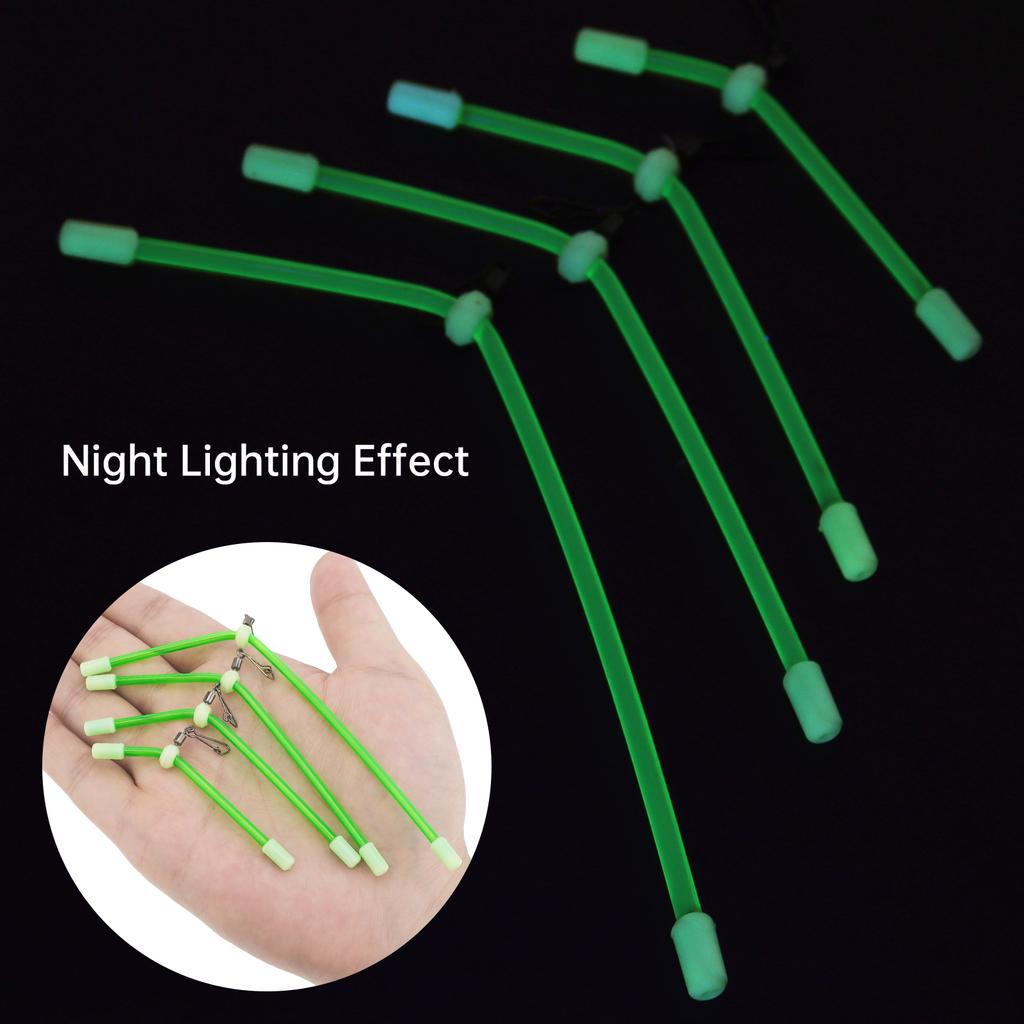 Green Fishing Plastic Tube Balance Bracket,4 pcs Small PVC Fishing Tube Balance Connector Tackle,Made of PVC material