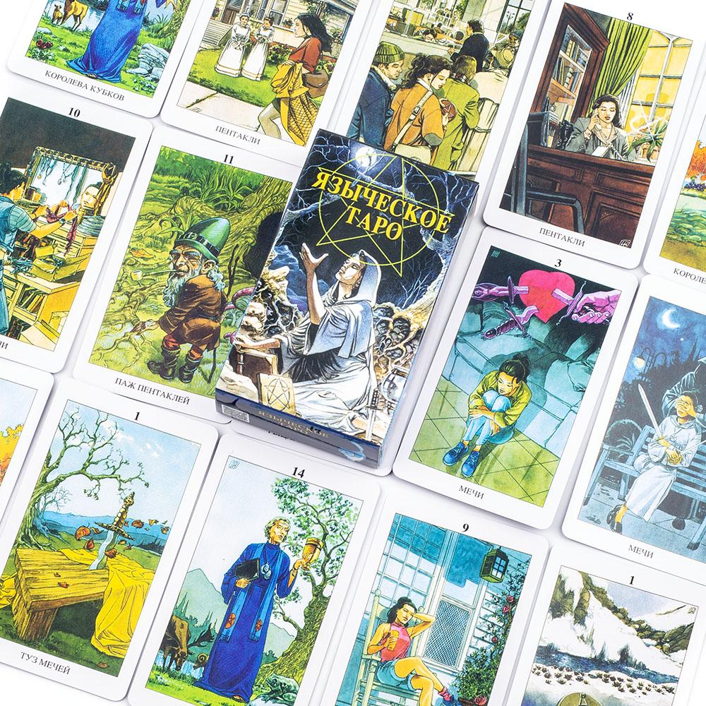 78 Cartes de Table Païennes Russes pour Fêtes Précognition Divination Jeu de Société Carte Tarot