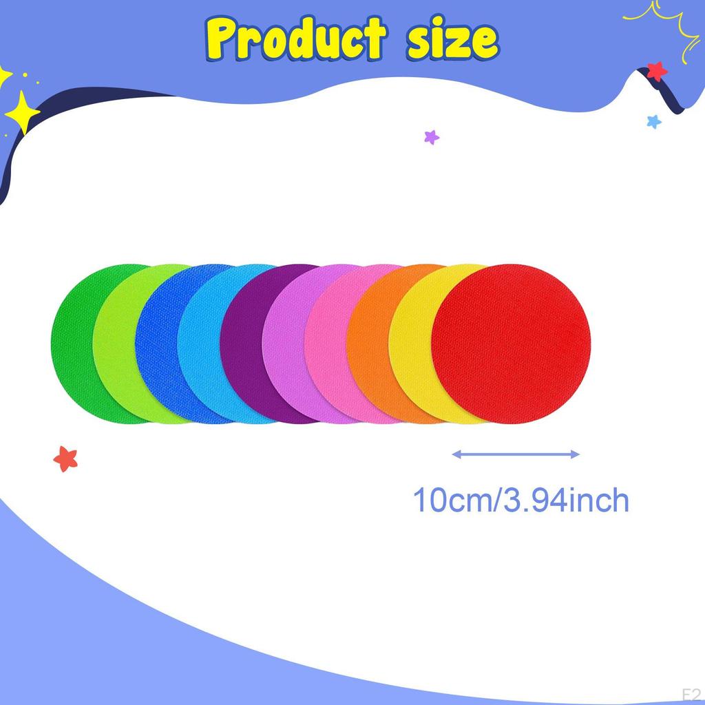 100x Carpet Dots Markers Floor Circles Spots Round 10cm Personal Sticker for Gaming