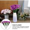 4 Bundles 18 Heads Artificial Violet Flowers, No Fade Durable Fake Flower Plant Faux Bouquet Decor for Home, Garden Party and Wedding Porch Window