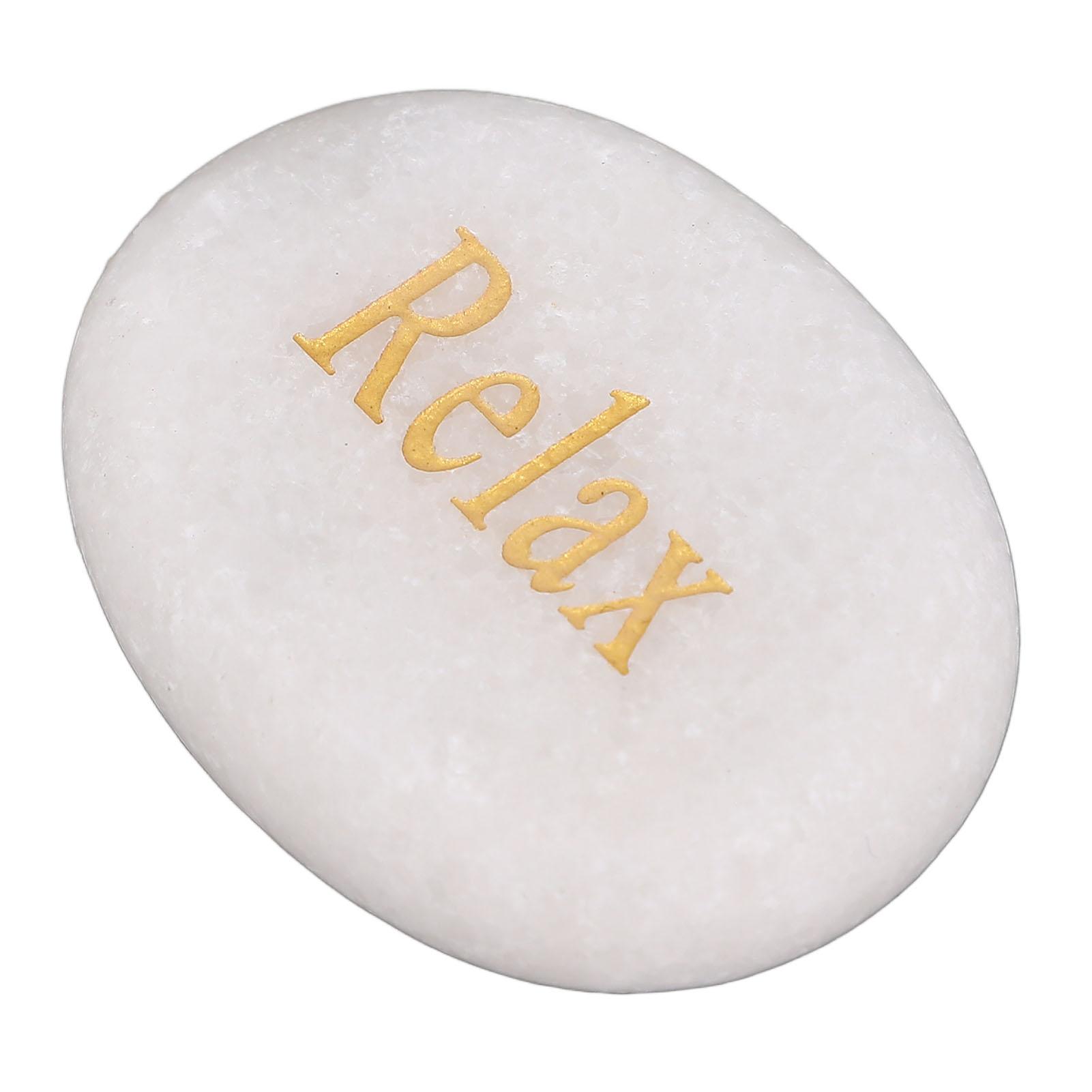 

Вдохновляющий камень с гравированными буквами Мраморный камень для поддержки Украшение Праздничный подарок