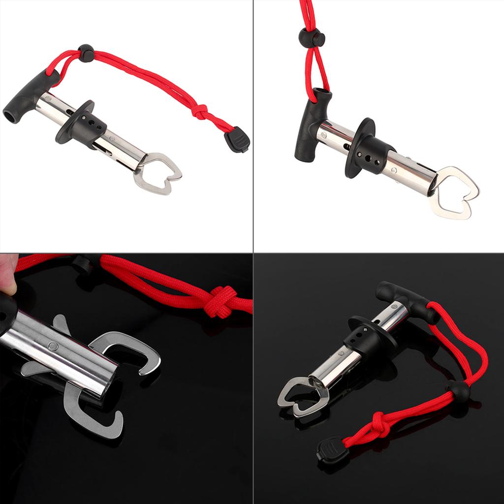 Stainless Steel Portable Fishing Gripper Gear Grabber Fish Grip Scale Lip Grip pliers Trigger