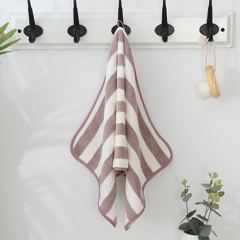 

35X75 см полосатые абсорбирующие быстросохнущие банные полотенца мягкие взрослые полотенца для лица и рук коралловый флис полотенца для ванной комнаты и плавания банные полотенца