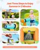 Inflatable Bounce House, 13.3 X 11.4 X 8.4 Ft Inflatable Bounce House Water Slide, Bouncer Castle with Climbing Wall, Double Tall Slides, Splash Pool