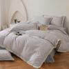 100% Cotton Brushed Bedding Set French Lace Embroidered Soft Breathable All Season Bed