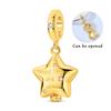 Charms 925 Silver Golden Lucky Star Ballet Shoe Heart Bead Pendant Charms Fit Bracelet Necklace Womens Jewelry