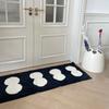 Kids Bedroom Soft Shaggy Rug Non-Slip Gourd Pattern Plush Furry Carpet Long Bedside Blanket Room Decor