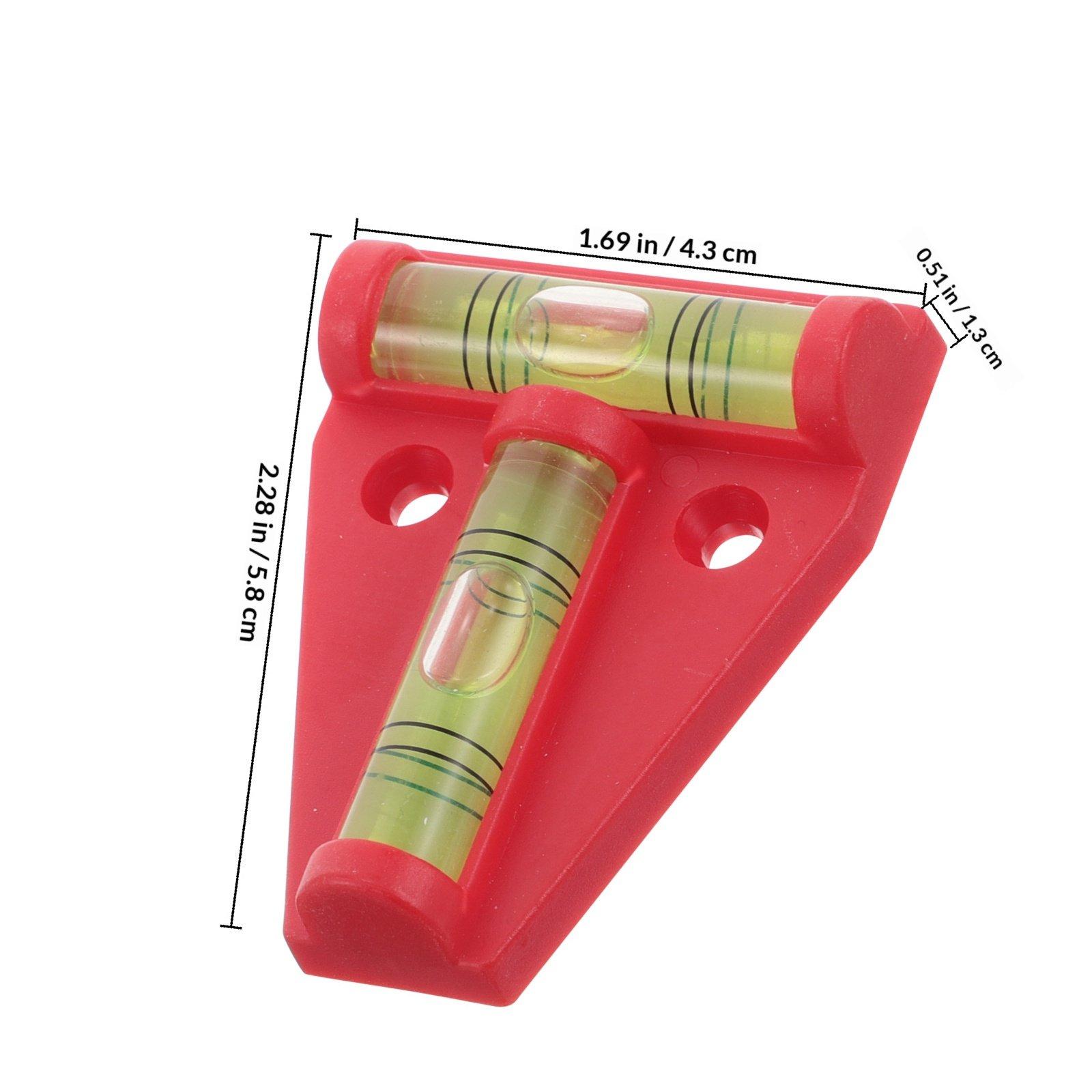 T Type Mini Automotive Level Car Bubble Level Accurate Ruler Right Angle Tool for Trailer Accessories Camping Supplies красный