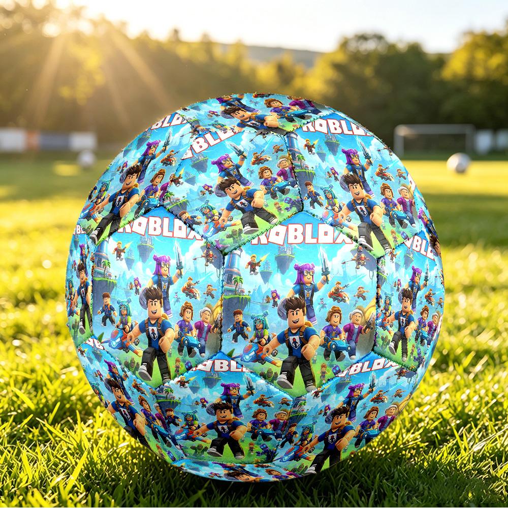 Größe 5 Fußball Roblox-Muster, Verschleißfester Fußball für Spieltraining Täglichen Sport Spielen