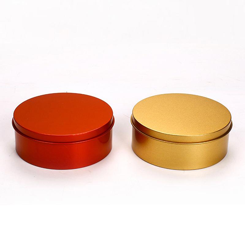 Round Tinplate Boxes Metal Storage Containers Smooth Surface Fine Workmanship Decorative Practical Party Favor Gift Boxes