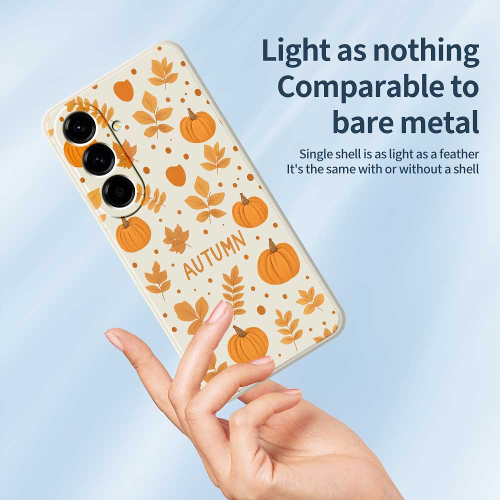 For Samsung Galaxy A56 5G Case Autumn Theme Pattern Printing Straight Edge TPU Phone Back Cover