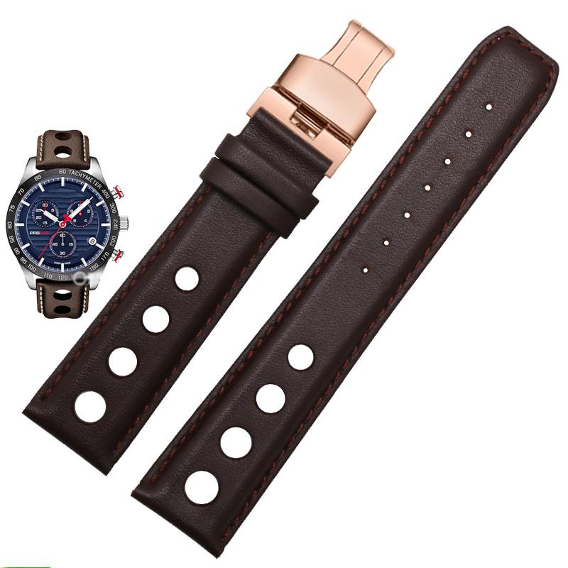 Echtes Lederarmband für Tissot Sports Racing Serie PRS516 T91 1853 Oberleder Rindsleder Uhrenarmband 20mm für chopin watchband