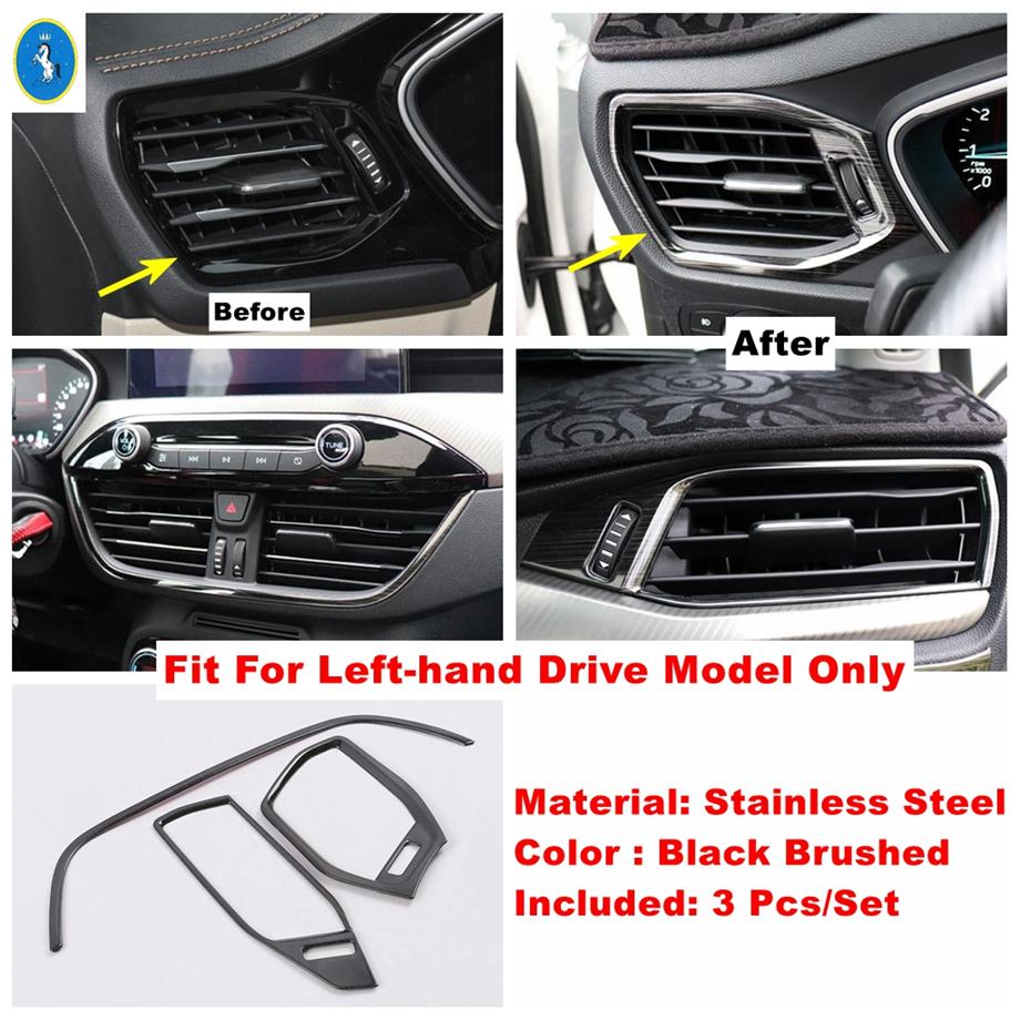 Schwarzes gebürstetes Style Frontlüftungsgitter / Türlautsprecher / Scheinwerferschalter Abdeckung Zierleisten Zubehör für Ford Focus MK4 - 2025
