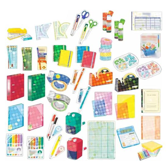 Miniaturní přepravní krabice sada samolepek s čipem samolepky na kelímky od zmrzliny samolepky s holografickou fólií opakovaně použitelné mini kartonové samolepky dárky pro milovníky tvoření