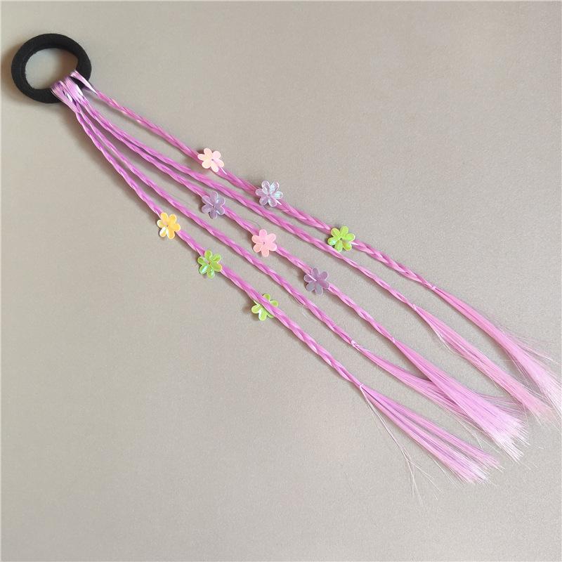 New Girls Colorful Wigs Ponytail Kids Hair Accessories Head Band Hair Ornament Headbands Rubber Bands Beauty Hair Bands Headwear