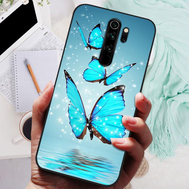 Phone Cover For Xiaomi Redmi Note 8 Pro Case Silicone Lovely Black Bumper Soft TPU Coque for Redmi Note8 Pro 8Pro Shells Fundas