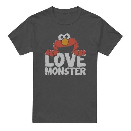 Sesame Street Unisex Adult Love Monster Heather T-Shirt