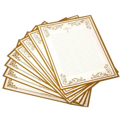 8 Stück Vintage Briefpapierset Druckbares Briefpapier Liniert für Hochzeitseinladung Grußbrief Liebesbriefe