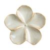 Multi-color Ceramic Dipping Plate Vintage Seasoning Sauce Dish Decorative Petal-Shaped Dish  Party