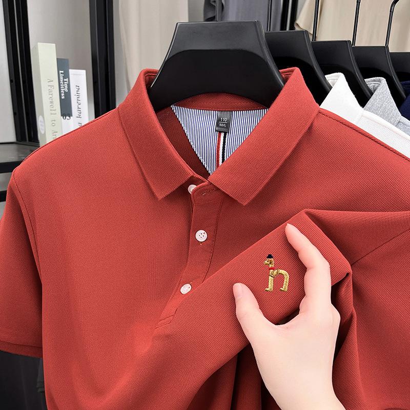 Pánské tričko s přímým prodejem pro e-commerce, ležérní klopové polo tričko s límečkem, pánský top
