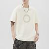 Summer Heavyweight 260g Printed Short-sleeved T-shirt for Men's Loose Japanese Casual T-shirt