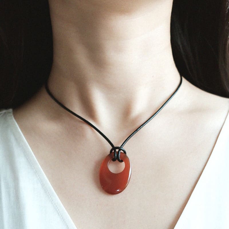 

Намисто з підвіскою MARTA з сердоліку (S) Carnelian Pendant necklace (S)
