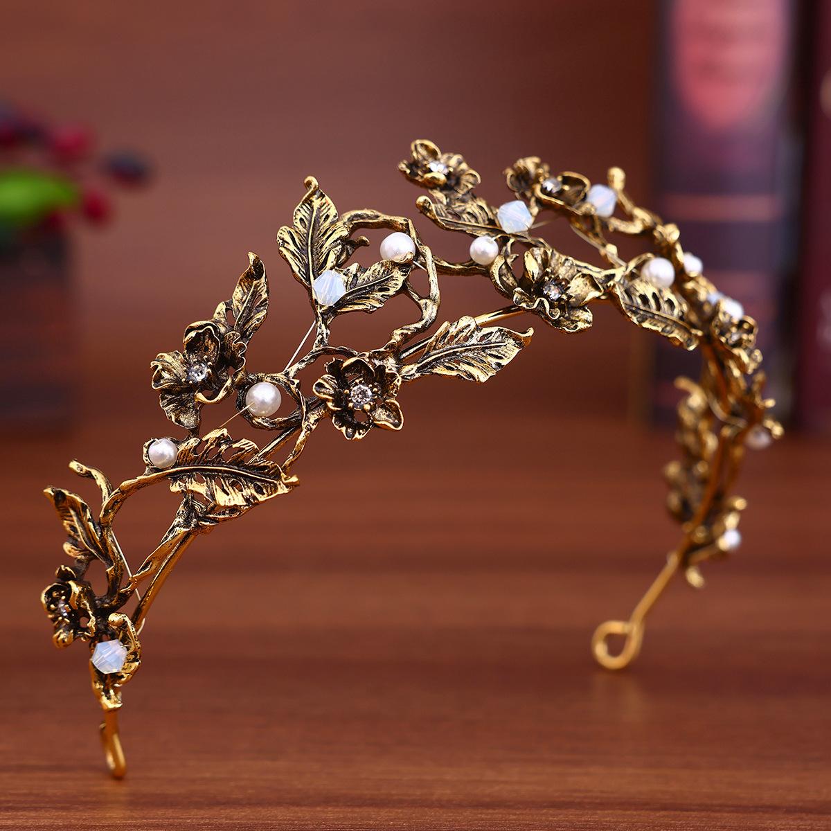 

Европейская Ретро Корона Аксессуары для Волос Сплав Бриллиант Свадебная Корона Тиара Свадебная Прическа и Макияж Повязка на Голову Аксессуары