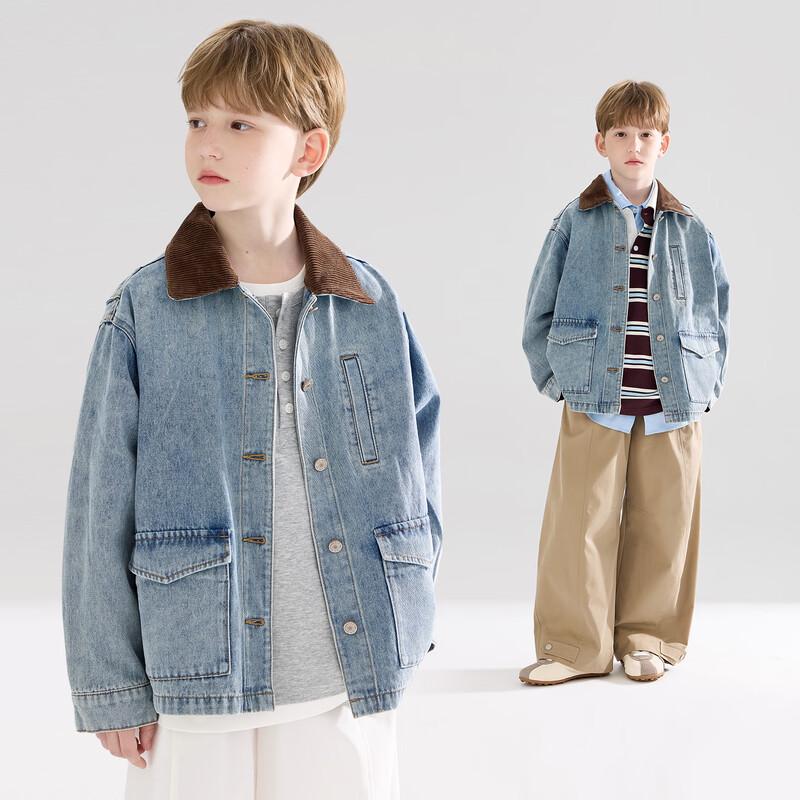 

Mucmukn California Journey Retro Patchwork Corduroy Denim Jacket 120