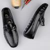 New Spring Men's Slip on Footwear Leather Loafers Metal Buckle Casual Shoes Business Man Moccasins Simple Driving Shoes