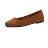 Flat-bottomed temperament apricot single shoes spring and autumn 2025 new summer gentle