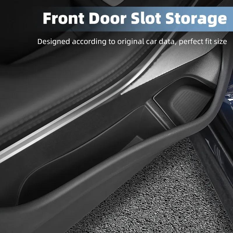 Car Door Side Storage Box TPE Front Rear Car Door Slot Organizer Tray Organizer Interior Accessories For BMW X5 G05 -2025