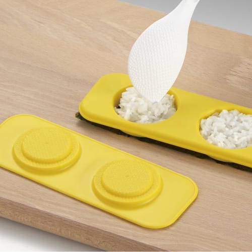 Kai Corporation KAI Hand-rolled Sushi and Bento Box Making Convenient Mini Rice Paddle, Stand-Type, Double Embossed, Dishwasher Safe, KAI KITCHEN, Whi